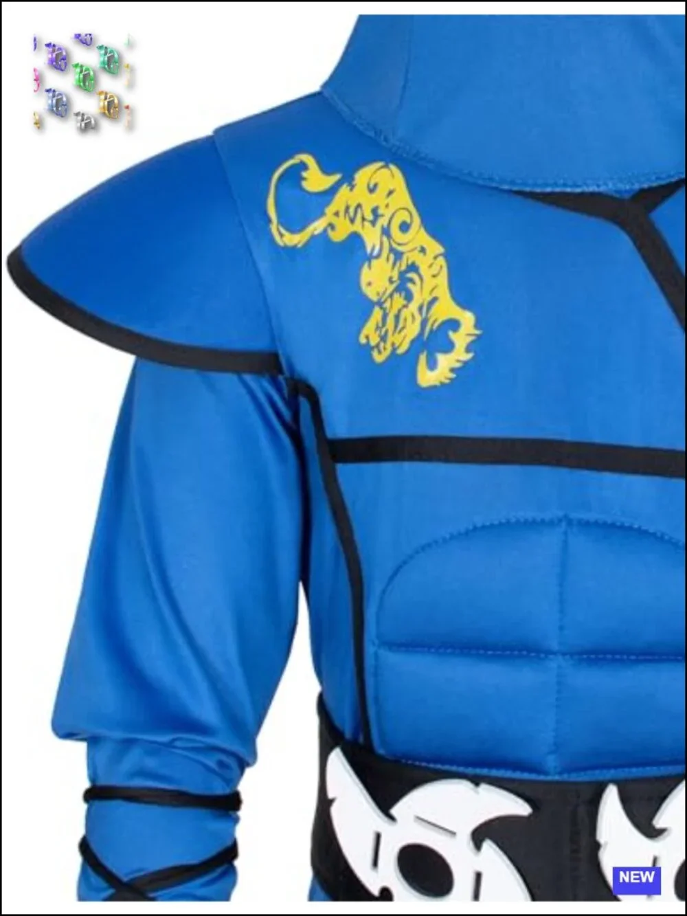 Kids Ninja Costume Set with Muscle Jumpsuit, Mask & Toys - Halloween Dress Up